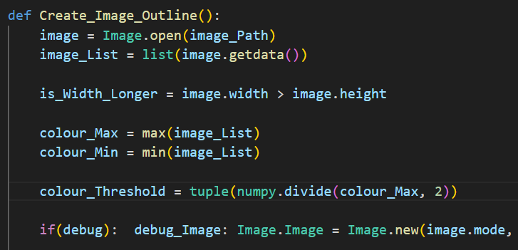 A screenshot of colour-coded code